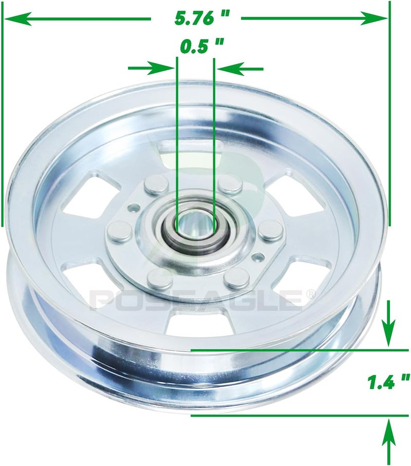 POSEAGLE 033-2000-00 Flat Idler Pulley Replaces Bad Boy 033-7201-00 033-7201-25 033-8000-00 Rotary 15422 for ZT Series 48", 50", 54"and 60"Decks, Outlaw 54", 61", 72" Decks, MZ Series 48", 54"Decks - Image 3